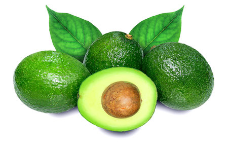 Avocado specialty food isolated on White background, white clipping pathの写真素材
