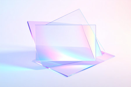 3d illustration of geometric shapes in pastel colors, abstract backgroundの素材