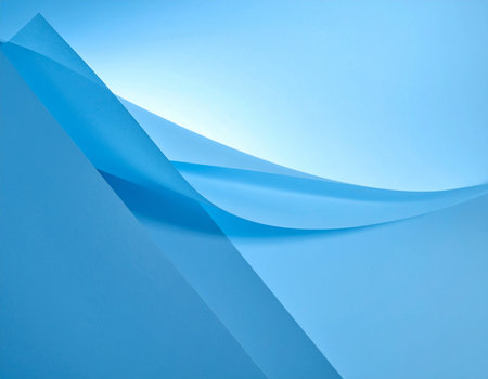 Blue origami background with copy space for your text or image.の素材