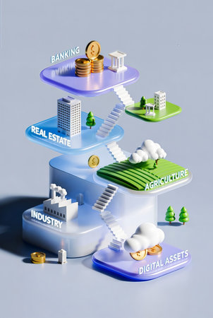 3d illustration of the concept of real estate development. High quality photoの素材