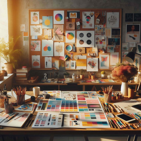 Creative Design Studio Workplace Workspace Concept Inspiration Creativityの素材