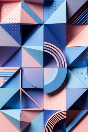 3d rendering of abstract geometric shapes. Futuristic background design.の素材