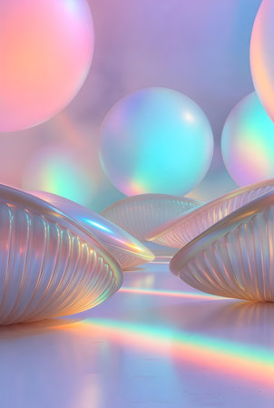 Abstract background. 3d render, 3d illustration,  pastel colorsの素材