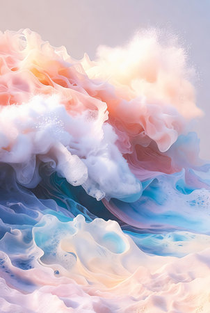 Abstract colorful background. Digital painting. 3d rendering, 3d illustration.の素材