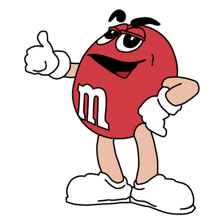 mm candy charcter chocolate illustration red mm candy charcter chocolate illustration red