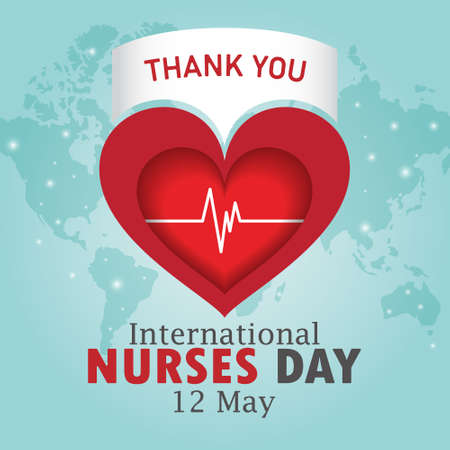 International Nurses Day, World Nurse Day, Nurse, International Midwives Day, Fight Coronaのイラスト素材