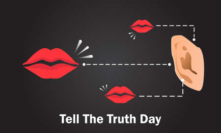 Tell The Truth Day. Holiday Collection July.のイラスト素材