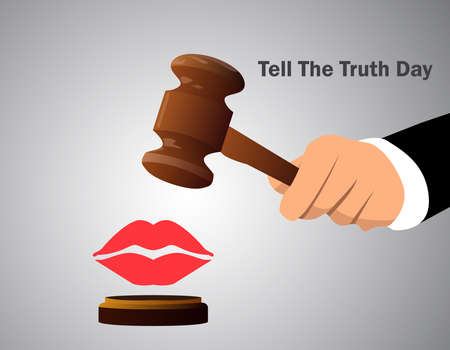 Tell The Truth Day. Holiday Collection July.のイラスト素材