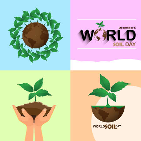 World Soil Day Design Vector Illustration for Poster Background and Banner Designのイラスト素材