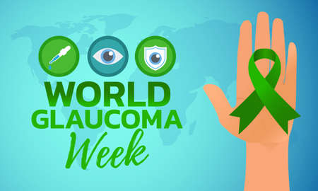 World glaucoma week. Vector banner, poster, flyer, greeting cardのイラスト素材