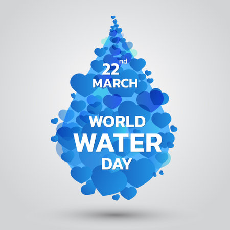 world water day consists of billboards card background for world water day to conserve waterのイラスト素材