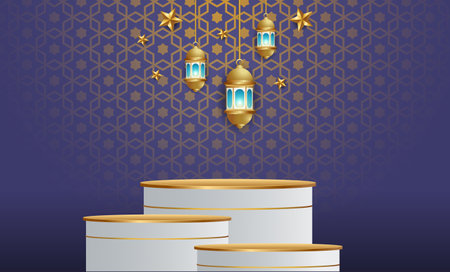 ramadan kareem banner background design illustrationのイラスト素材
