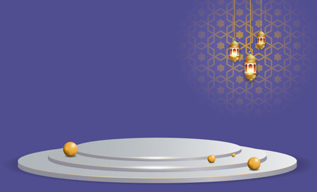 ramadan kareem banner background design illustrationのイラスト素材