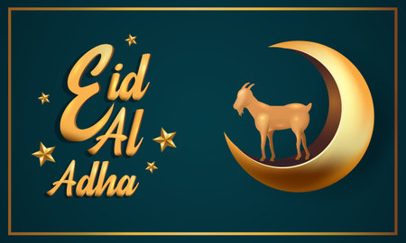 Eid Al Adha Mubarak the celebration of Muslim community festival background design.Vector...