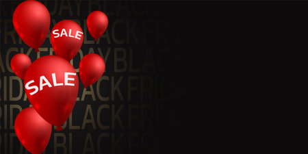 Black Friday Super Sale. Banner, poster on dark background. podium for saleのイラスト素材