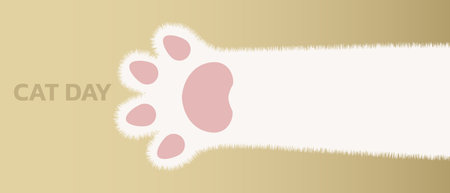 World Cat Day concept.International Cat Day. Holiday concept. Template for background, Web banner, card, posterのイラスト素材