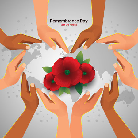 Remembrance day concept, Background with beautiful red poppies. Vector illustration, A poppy flower banner vectorのイラスト素材