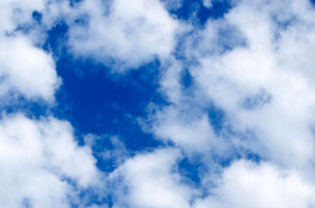 The blue sky with clouds.の写真素材