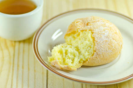 Choux Cream or cream puff close up