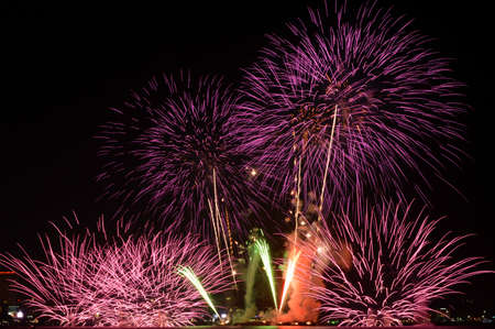 A firecracker is a small explosive device primarily designed to produce a large amount of noise.の写真素材