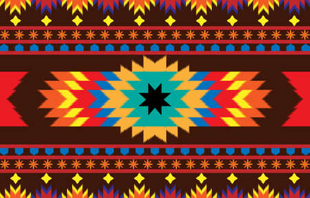 Vector Embroidery style Geometric ethnic oriental seamless pattern traditional Design for...