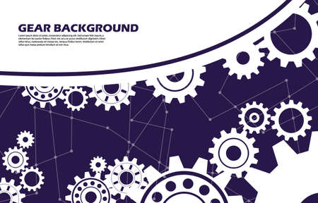 Abstract gear symbols pattern Hi-tech Technology background EP.7.Used to decorate advertisements, signs or other forms of work according to the userのイラスト素材