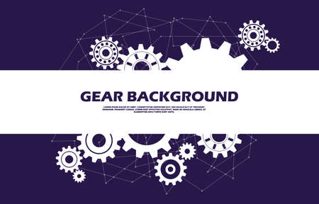 Abstract gear symbols pattern Hi-tech Technology background EP.7.Used to decorate advertisements, signs or other forms of work according to the userのイラスト素材