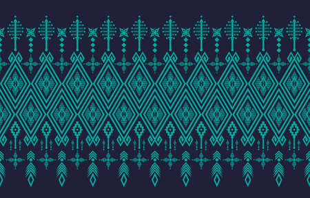 Geometric ethnic oriental Fabric pattern background.のイラスト素材
