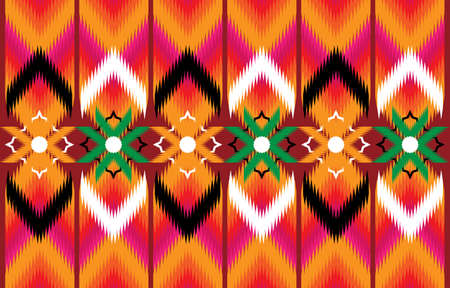 Seamless embroidery pattern Line up. Patchwork ornament.