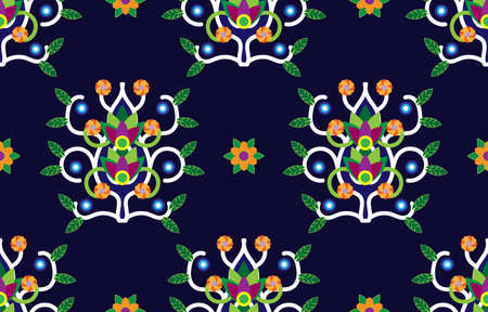 The dotted line pattern flows along the curve. Technology On blue and black background.Used to...