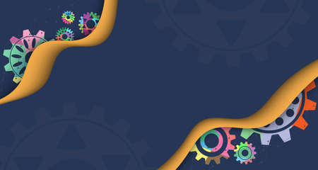 gradient orange and black pattern geometric background.Flow, circle, curve dynamic shapes.Used to...