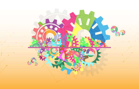 gradient orange and black pattern geometric background.Flow, circle, curve dynamic shapes.Used to decorate on message boards, advertising boards, publications and other worksのイラスト素材