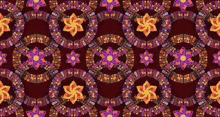 seamless stone mosaic, ikat, ethnic, oriental, geometric pattern, EP.1.Design for background,...