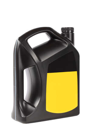 black plastic bottle of engine oilの写真素材