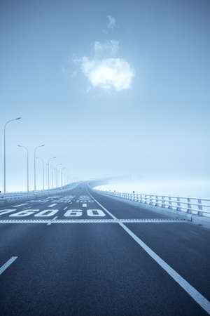 shanghai yangtze river bridge in Chinaの写真素材