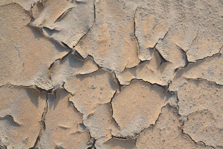 close up of dry and cracked landの写真素材