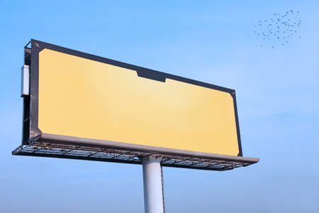 blank billboard with blue skyの写真素材