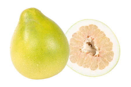 pomelo fruit with white backgroundの写真素材