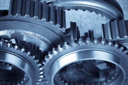 close up of the gears(teamwork concept)の写真素材