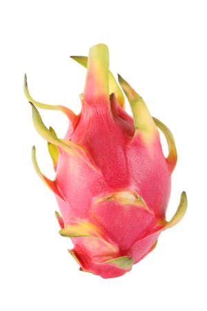a ripe pitaya isolated on whiteの写真素材