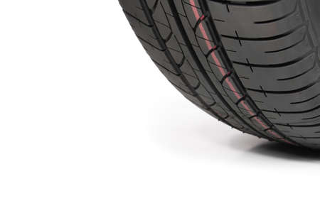 close up of tyre under the wheels の写真素材