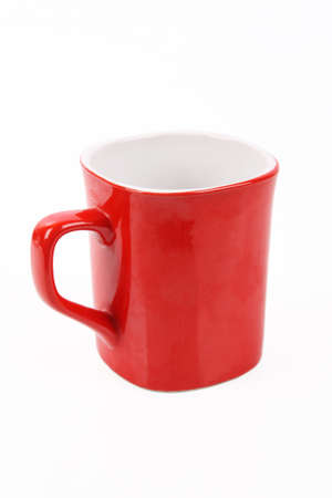 a red cup with path isolated on white の写真素材