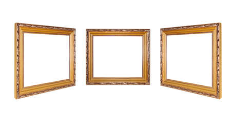 picture frames with white backgroundの写真素材