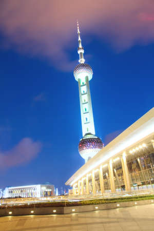 the oriental pearl tower in shanghai,Chinaのeditorial素材