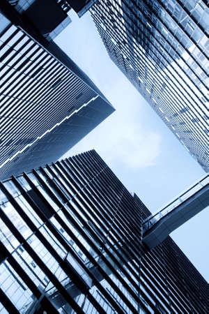 modern office building with blue toneの写真素材