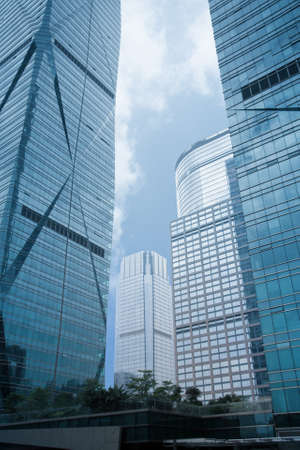 modern glass skyscrapers  in the business centerの写真素材