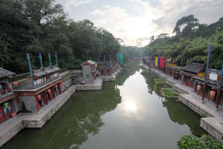 summer palace - suzhou street in beijing,Chinaのeditorial素材