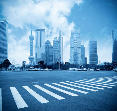 the scene of the century avenue in shanghai,China.