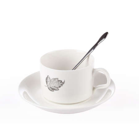 close up of the coffee cup isolated on white の写真素材