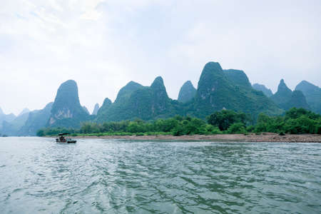 beautiful lijiang river in Guilin,Chinaの写真素材